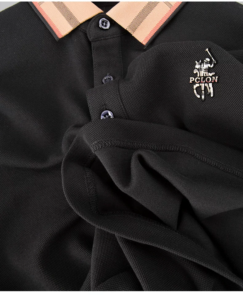 Trixtees Luxury Check Collar Polo T-Shirt | Premium Cotton Blend | Regular Fit