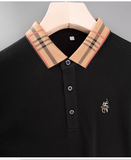 Trixtees Luxury Check Collar Polo T-Shirt | Premium Cotton Blend | Regular Fit