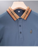 Trixtees Luxury Check Collar Polo T-Shirt | Premium Cotton Blend | Regular Fit