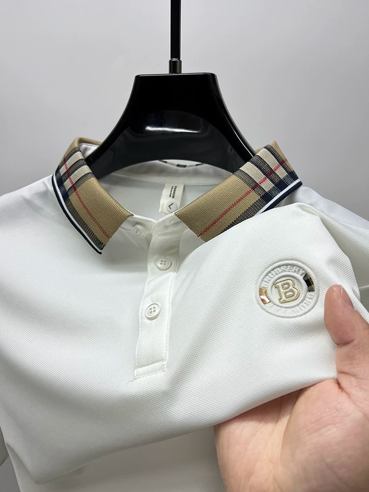 Trixtees Checkered Collar Polo T-Shirt | Premium Cotton Blend | Regular Fit