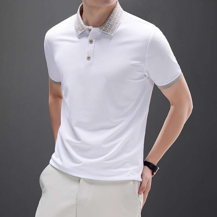 Trixtees Patterned Collar Polo T-Shirt | Premium Cotton Blend | Regular Fit