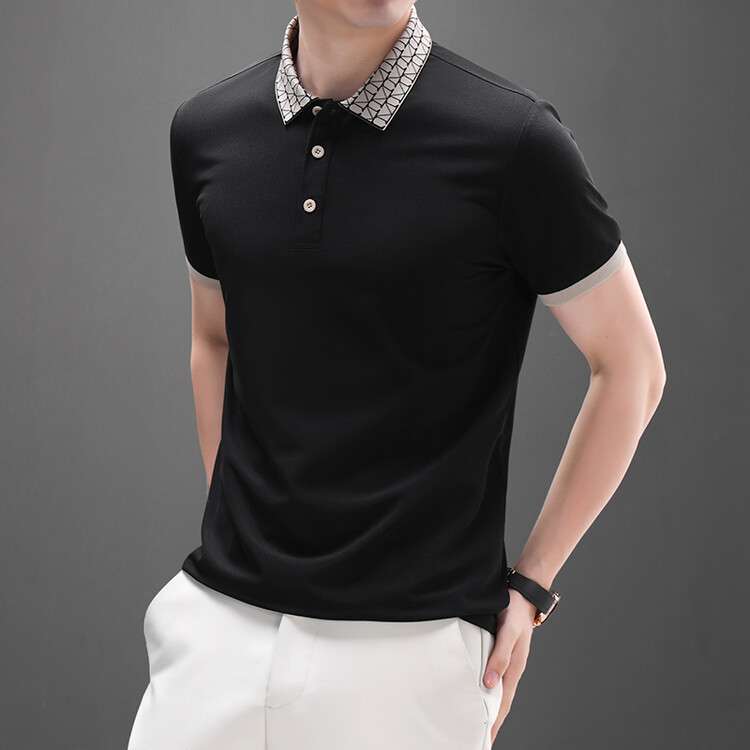 Trixtees Patterned Collar Polo T-Shirt | Premium Cotton Blend | Regular Fit