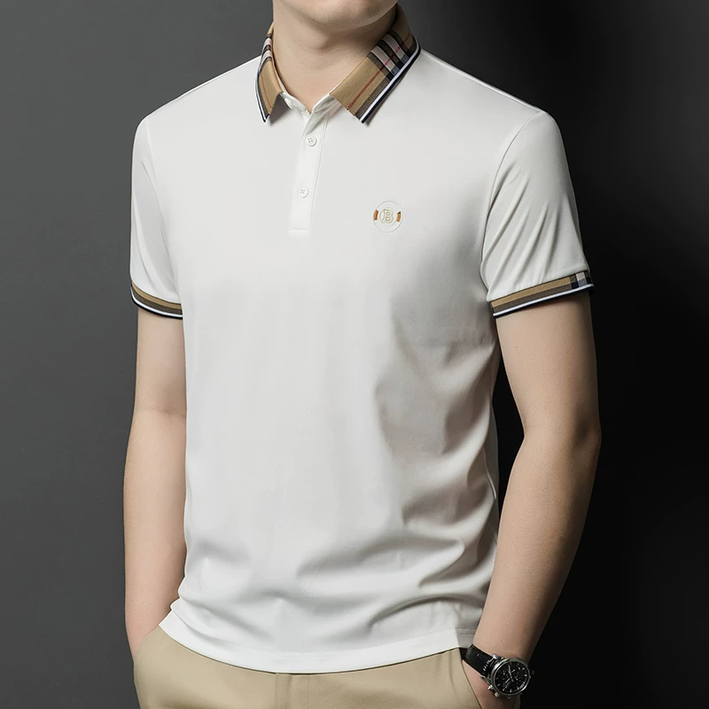 Trixtees Checkered Collar Polo T-Shirt | Premium Cotton Blend | Regular Fit