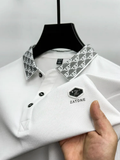Trixtees Monogram Collar Polo T-Shirt | Premium Cotton Blend | Regular Fit