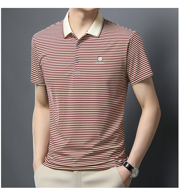 Trixtees Striped Branded Polo T-Shirt | Premium Cotton Blend | Regular Fit