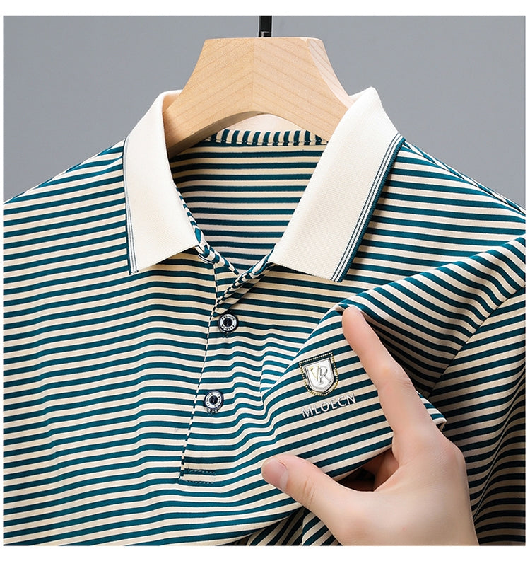 Trixtees Striped Branded Polo T-Shirt | Premium Cotton Blend | Regular Fit