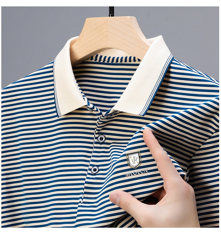 Trixtees Striped Branded Polo T-Shirt | Premium Cotton Blend | Regular Fit