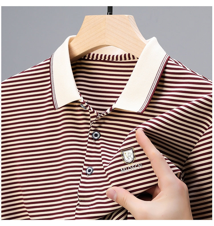 Trixtees Striped Branded Polo T-Shirt | Premium Cotton Blend | Regular Fit