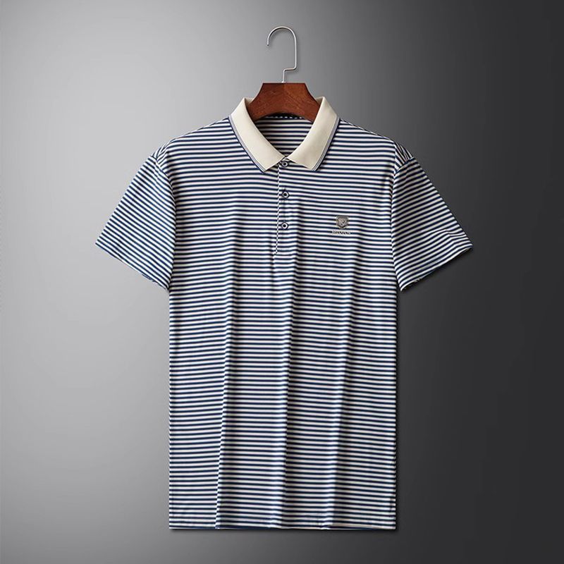 Trixtees Striped Branded Polo T-Shirt | Premium Cotton Blend | Regular Fit