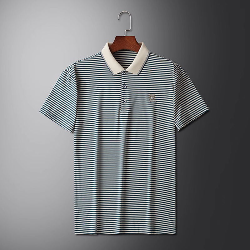 Trixtees Striped Branded Polo T-Shirt | Premium Cotton Blend | Regular Fit