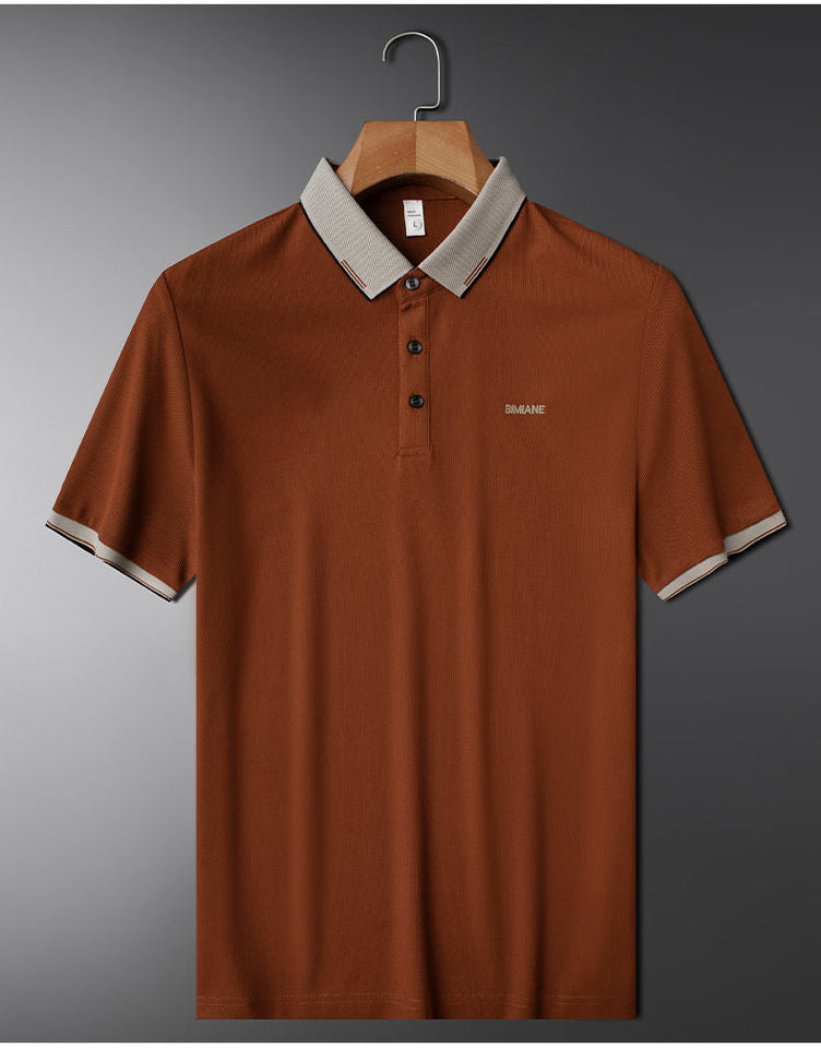 Trixtees Bimiane Branded Polo Shirt – Premium Textured Fabric with Contrast Collar