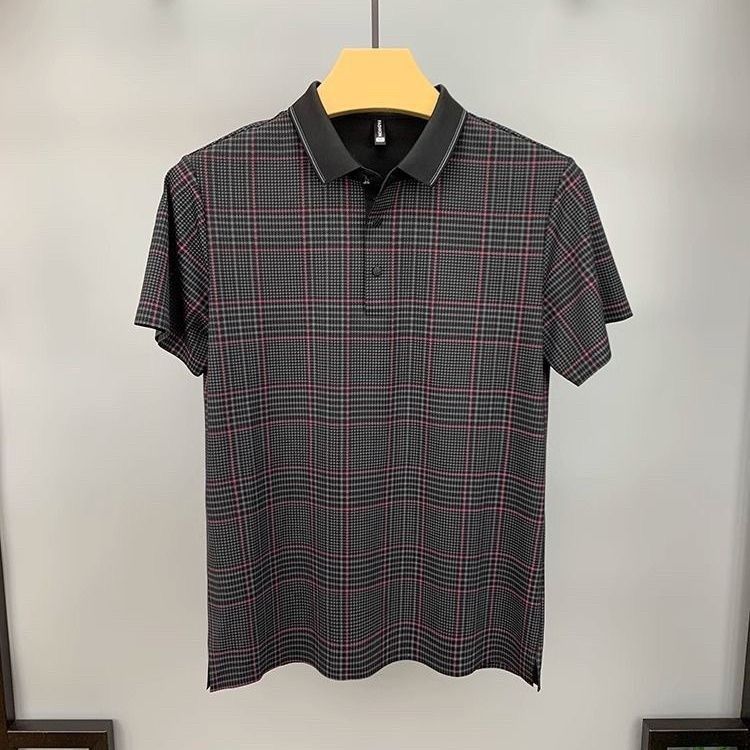 Trixtees Monochrome Plaid Polo T-Shirt | Premium Cotton Blend | Regular Fit