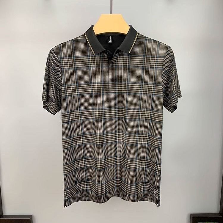 Trixtees Monochrome Plaid Polo T-Shirt | Premium Cotton Blend | Regular Fit