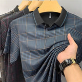 Trixtees Monochrome Plaid Polo T-Shirt | Premium Cotton Blend | Regular Fit