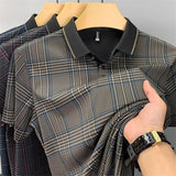 Trixtees Monochrome Plaid Polo T-Shirt | Premium Cotton Blend | Regular Fit