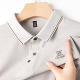 Trixtees Taupe Contrast Trim Branded Polo T-Shirt | Premium Cotton Blend | Regular Fit