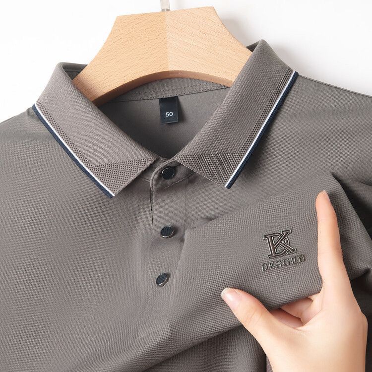 Trixtees Taupe Contrast Trim Branded Polo T-Shirt | Premium Cotton Blend | Regular Fit