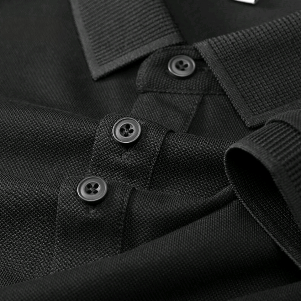 Trixtees Solid Black Branded Polo T-Shirt | Premium Cotton Blend | Regular Fit