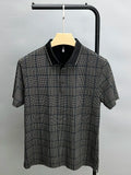 Trixtees Monochrome Branded Plaid Polo T-Shirt | Premium Cotton Blend | Regular Fit