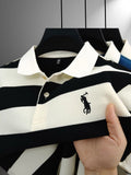 Trixtees Striped Branded Polo T-Shirt | Premium Cotton Blend | Regular Fit