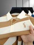 Trixtees Striped Branded Polo T-Shirt | Premium Cotton Blend | Regular Fit