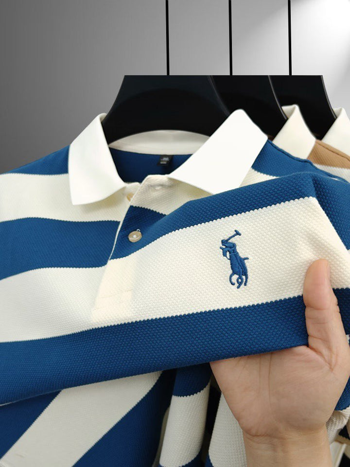 Trixtees Striped Branded Polo T-Shirt | Premium Cotton Blend | Regular Fit