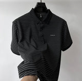Trixtees Striped Contrast Collar Polo T-Shirt | Premium Cotton Blend | Regular Fit