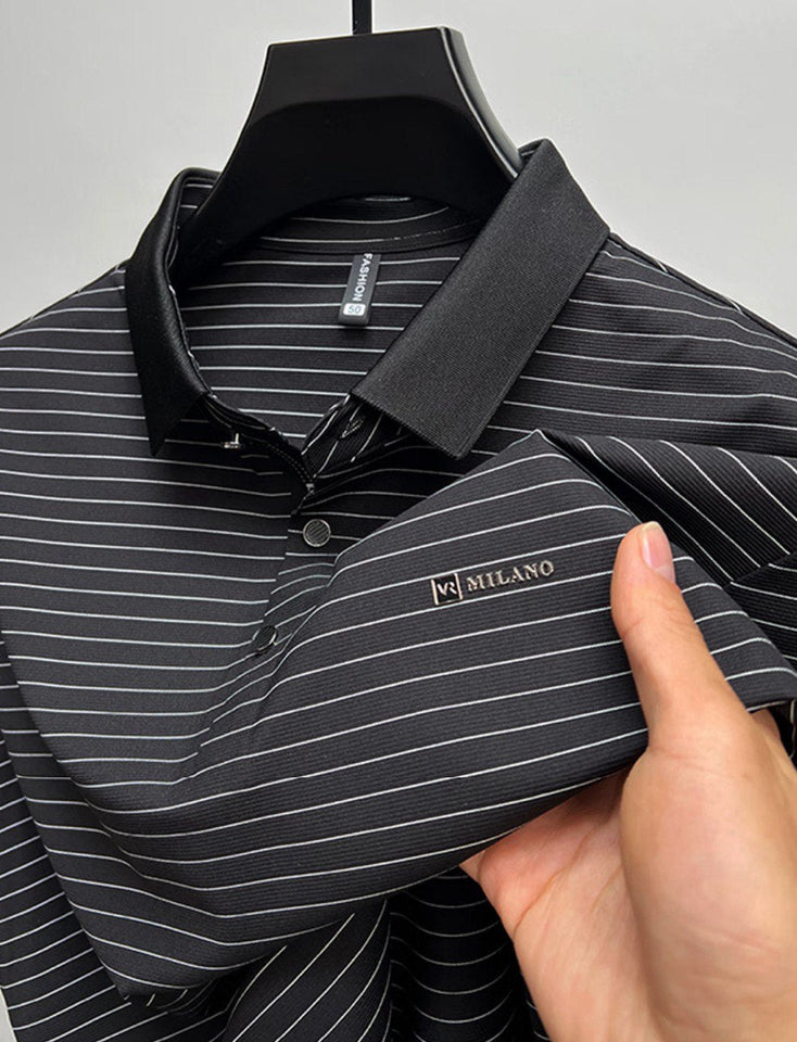 Trixtees Striped Contrast Collar Polo T-Shirt | Premium Cotton Blend | Regular Fit