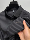 Trixtees Striped Contrast Collar Polo T-Shirt | Premium Cotton Blend | Regular Fit