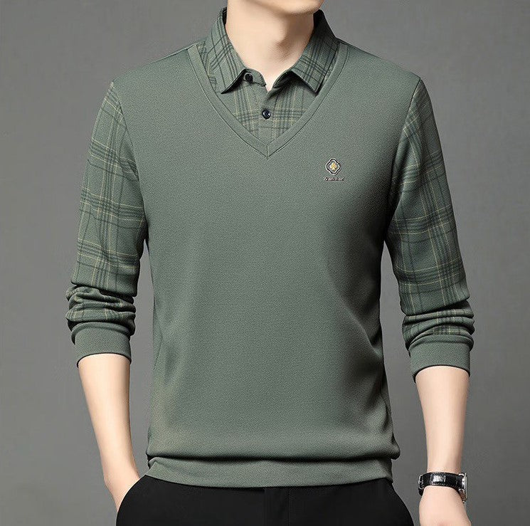 Trixtees Layered Look Branded Polo T-Shirt | Premium Cotton Blend | Regular Fit