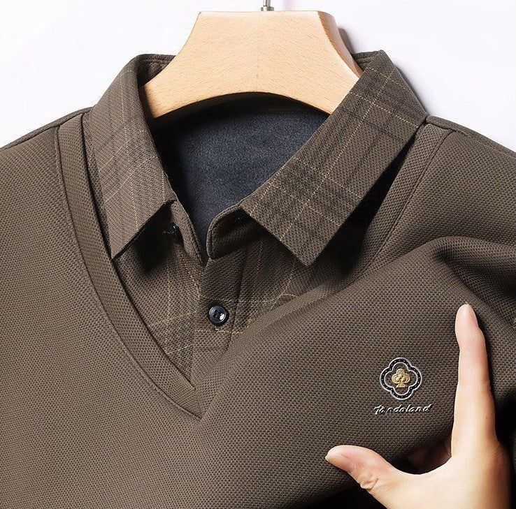 Trixtees Layered Look Branded Polo T-Shirt | Premium Cotton Blend | Regular Fit
