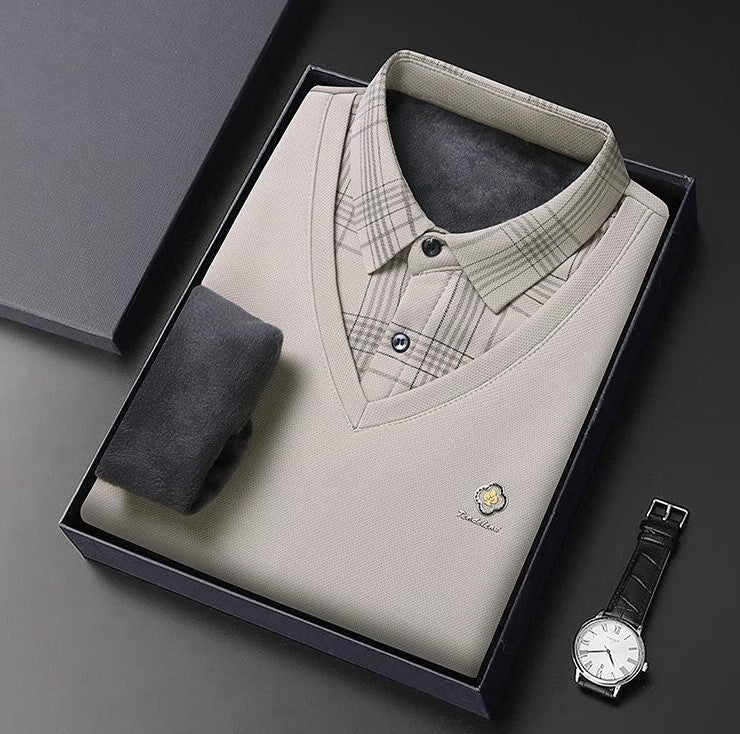 Trixtees Layered Look Branded Polo T-Shirt | Premium Cotton Blend | Regular Fit