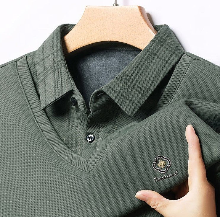 Trixtees Layered Look Branded Polo T-Shirt | Premium Cotton Blend | Regular Fit