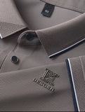 Trixtees Taupe Contrast Trim Branded Polo T-Shirt | Premium Cotton Blend | Regular Fit