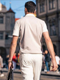 Trixtees Beige Zip-Neck Polo T-Shirt | Premium Cotton Blend | Regular Fit