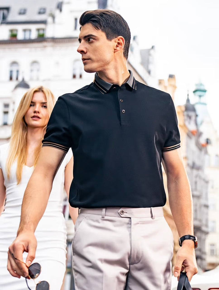 Trixtees Contrast Trim Polo T-Shirt | Premium Cotton Blend | Regular Fit