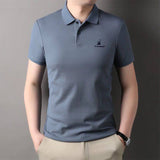 Trixtees Steel Blue Branded Polo T-Shirt | Premium Cotton Blend | Regular Fit