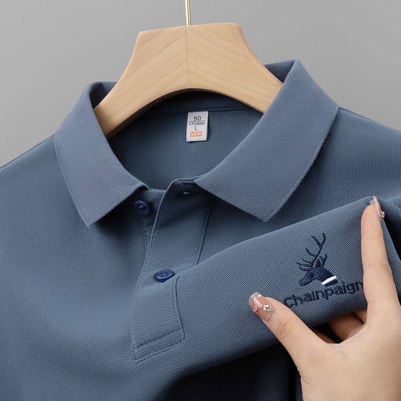 Trixtees Steel Blue Branded Polo T-Shirt | Premium Cotton Blend | Regular Fit