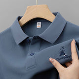 Trixtees Steel Blue Branded Polo T-Shirt | Premium Cotton Blend | Regular Fit