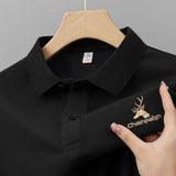 Trixtees Steel Blue Branded Polo T-Shirt | Premium Cotton Blend | Regular Fit