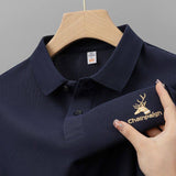 Trixtees Steel Blue Branded Polo T-Shirt | Premium Cotton Blend | Regular Fit