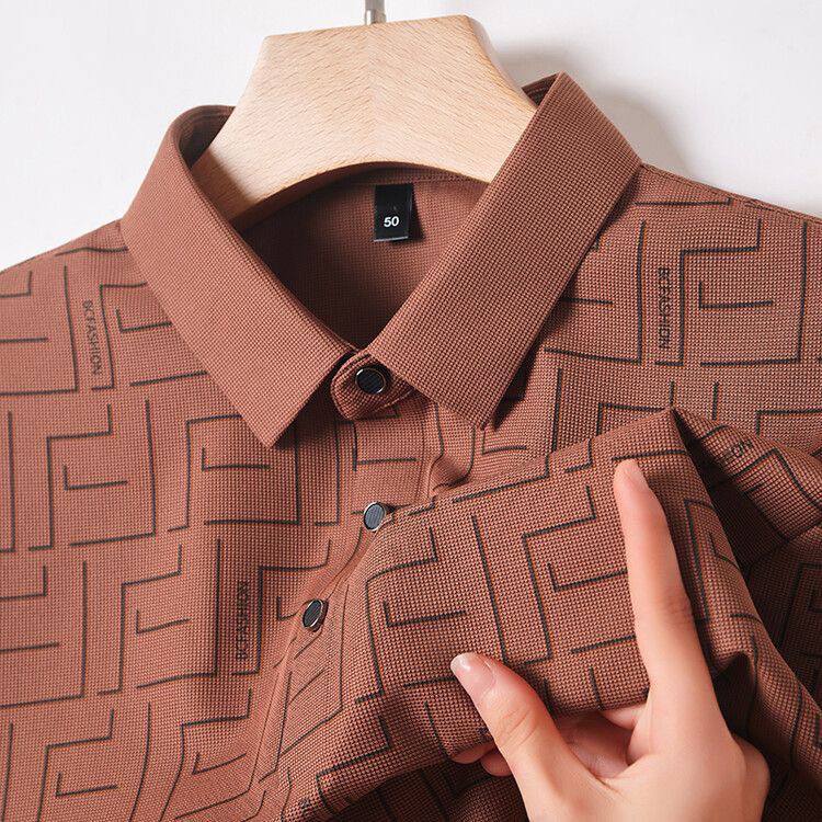 Trixtees Geometric Pattern Polo T-Shirt | Premium Cotton Blend | Regular Fit