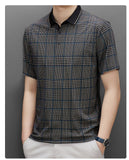 Trixtees Monochrome Branded Plaid Polo T-Shirt | Premium Cotton Blend | Regular Fit