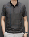 Trixtees Monochrome Branded Plaid Polo T-Shirt | Premium Cotton Blend | Regular Fit