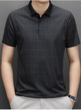 Trixtees Monochrome Branded Plaid Polo T-Shirt