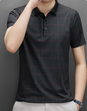 Trixtees Monochrome Branded Plaid Polo T-Shirt